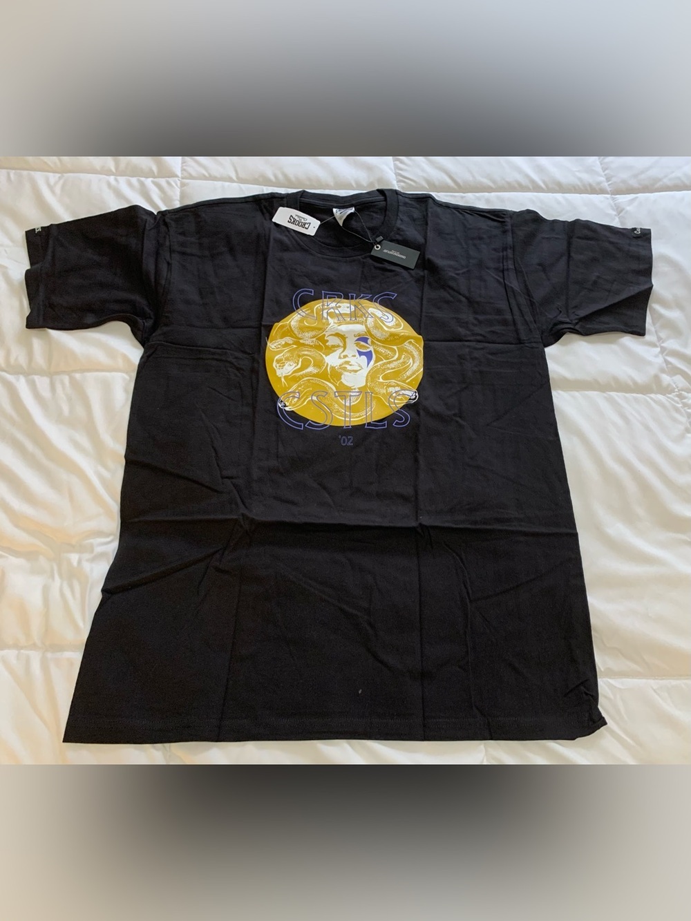 Crooks & Castles Black Tee with Yellow Graphic